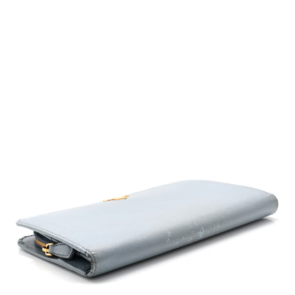 Prada Saffiano Metal Continental Wallet Astrale 4 of 14
