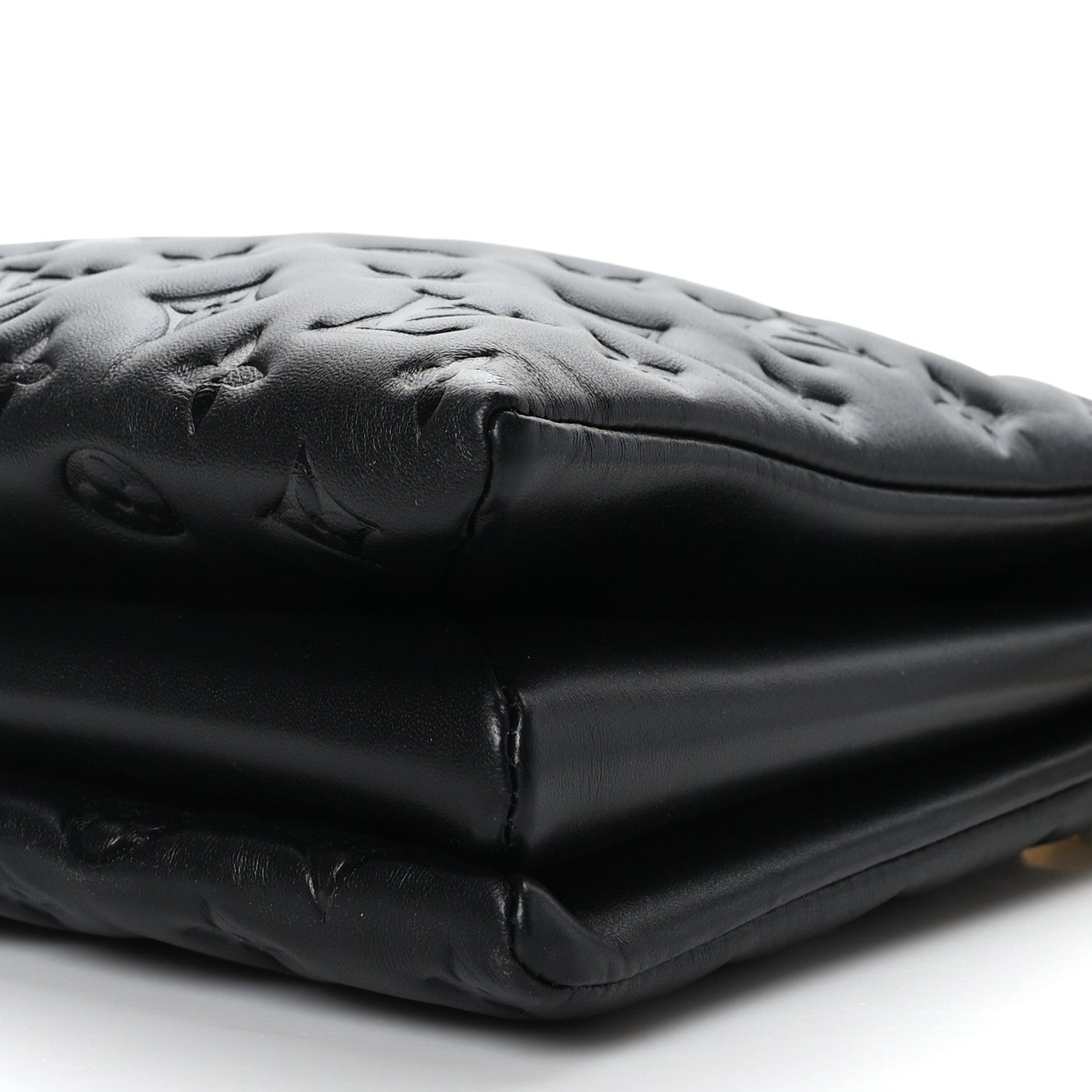 Louis Vuitton Lambskin Embossed Monogram Coussin MM Black 10 of 10