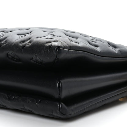 Louis Vuitton Lambskin Embossed Monogram Coussin MM Black 10 of 10