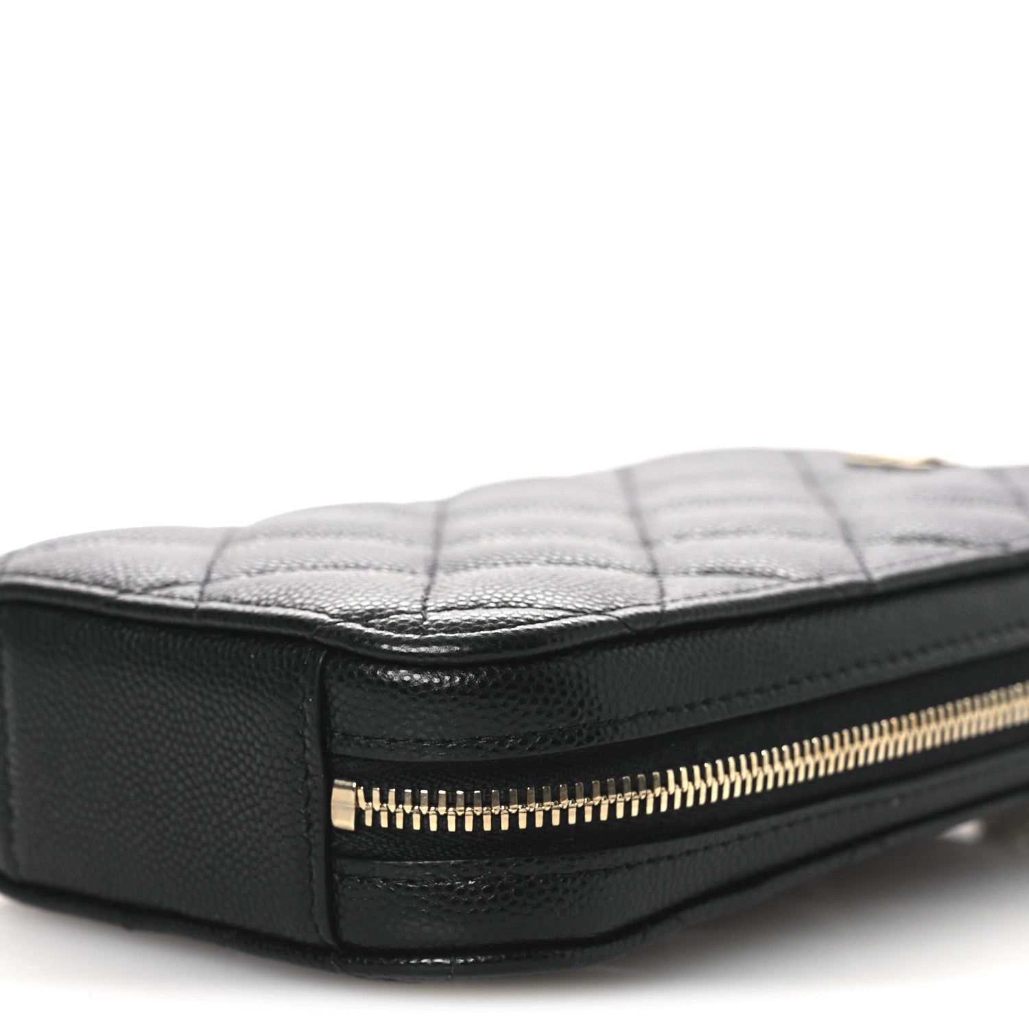 Chanel Caviar Quilted Phone Holder Wallet On Chain WOC Black 10 of 11