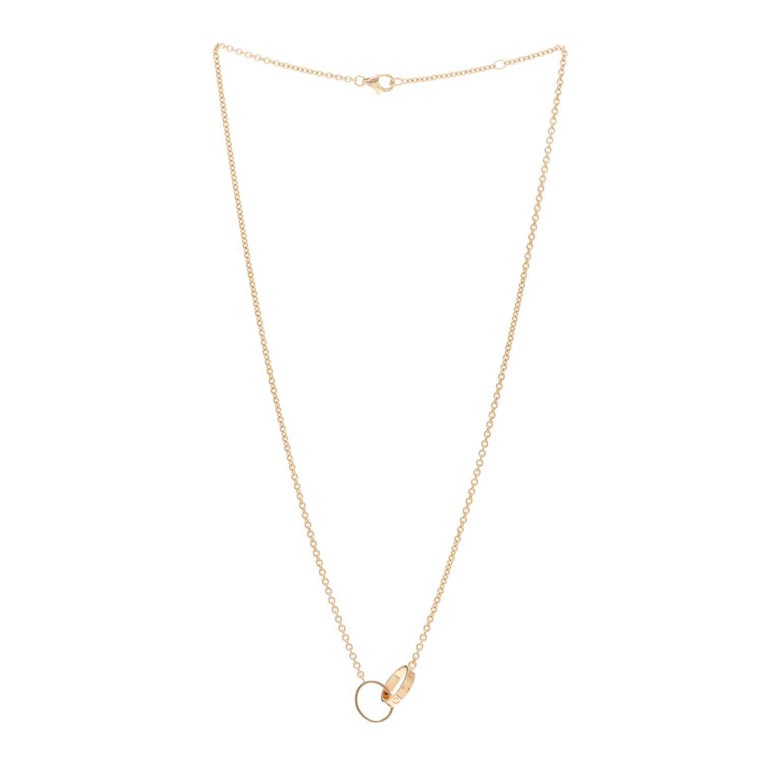 Cartier 18K Yellow Gold Interlocking LOVE Necklace 3 of 5