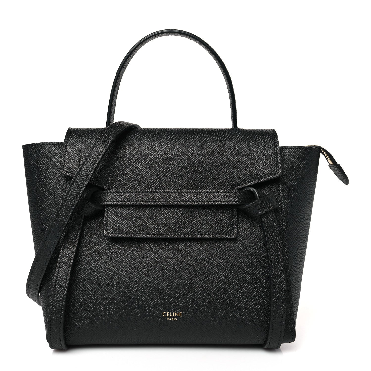 Celine Grained Calfskin Nano Belt Bag Black 1 of 9