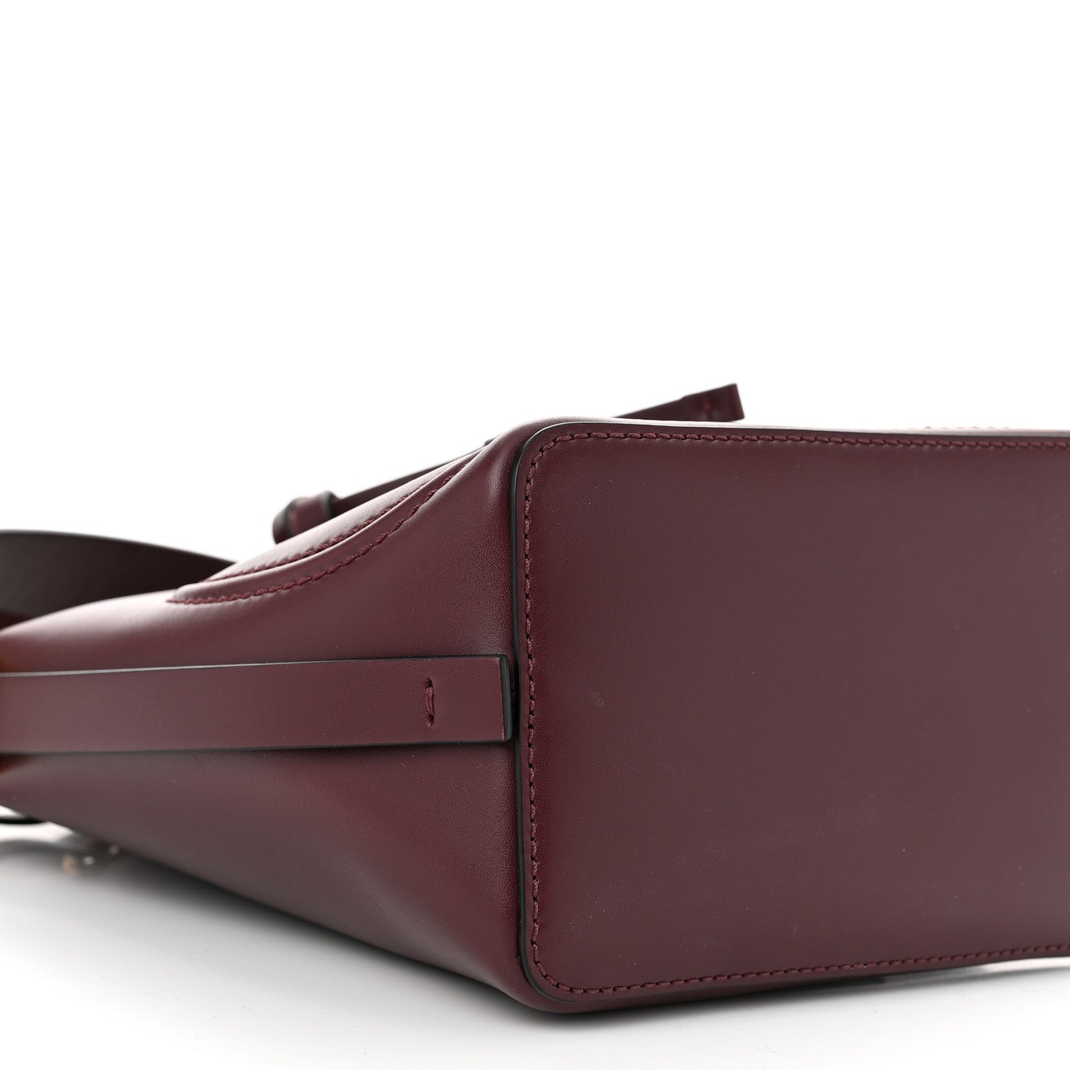Valentino Garavani Calfskin Vlogo Walk Bucket Bag Burgundy 8 of 11