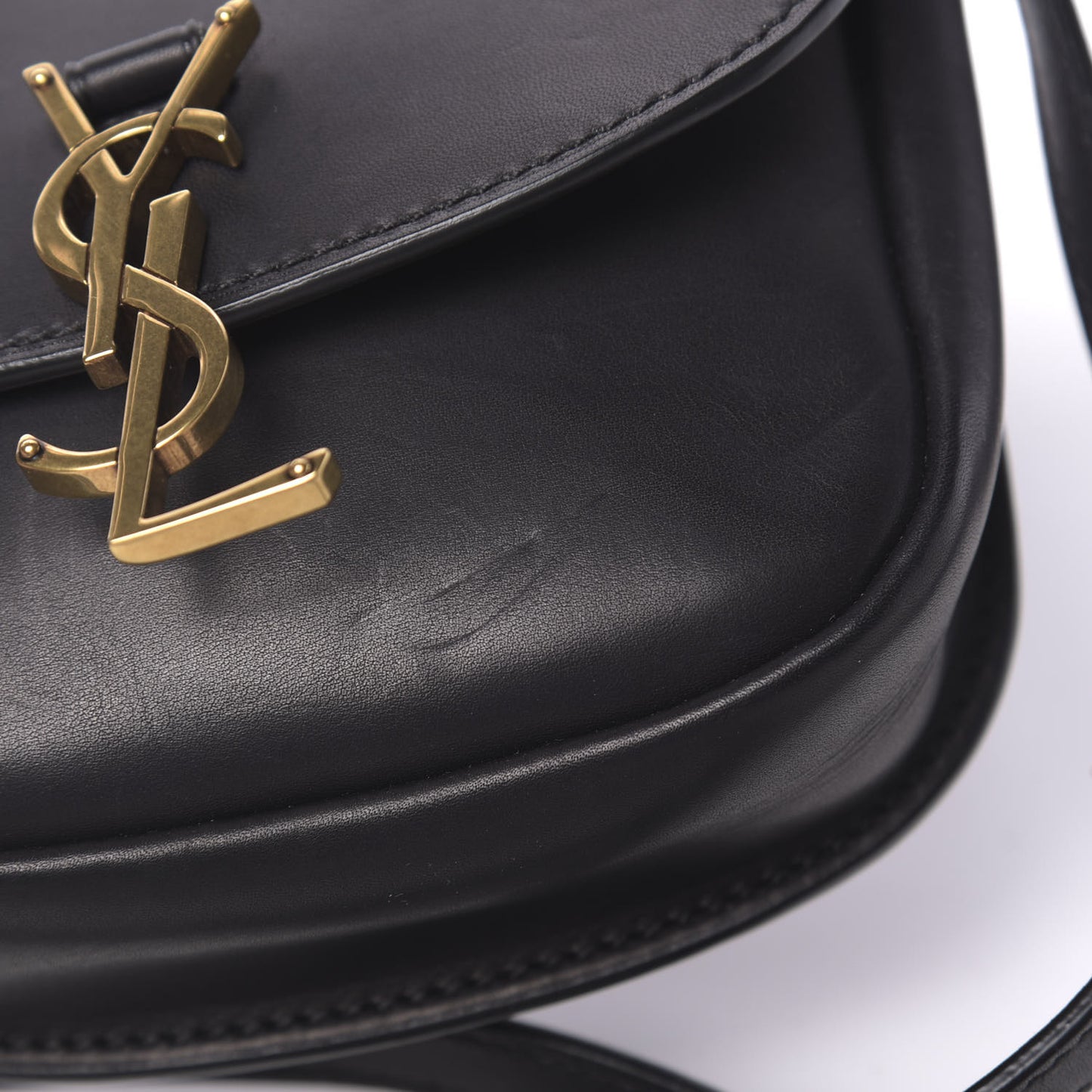 Smooth Calfskin Mini Classic Monogram Kaia Satchel Black