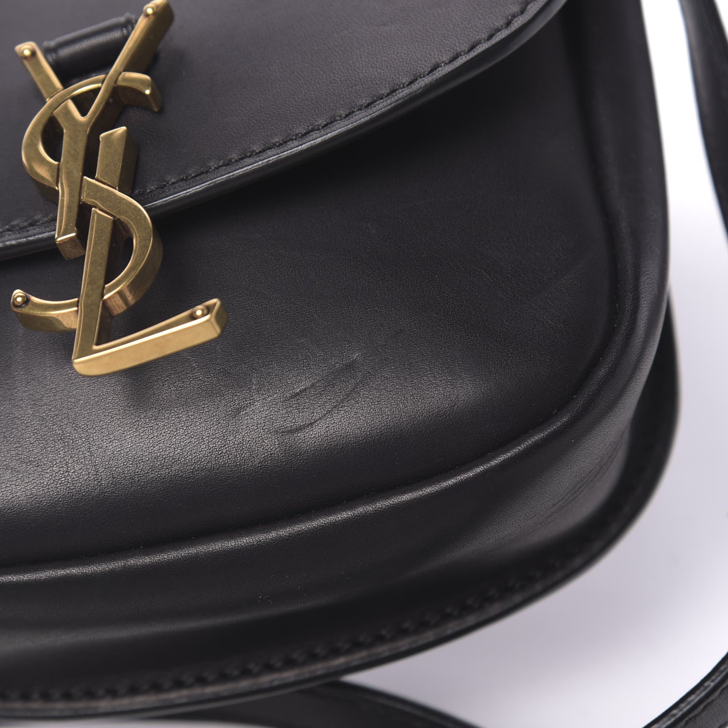 Saint Laurent Smooth Calfskin Mini Classic Monogram Kaia Satchel Black 14 of 15