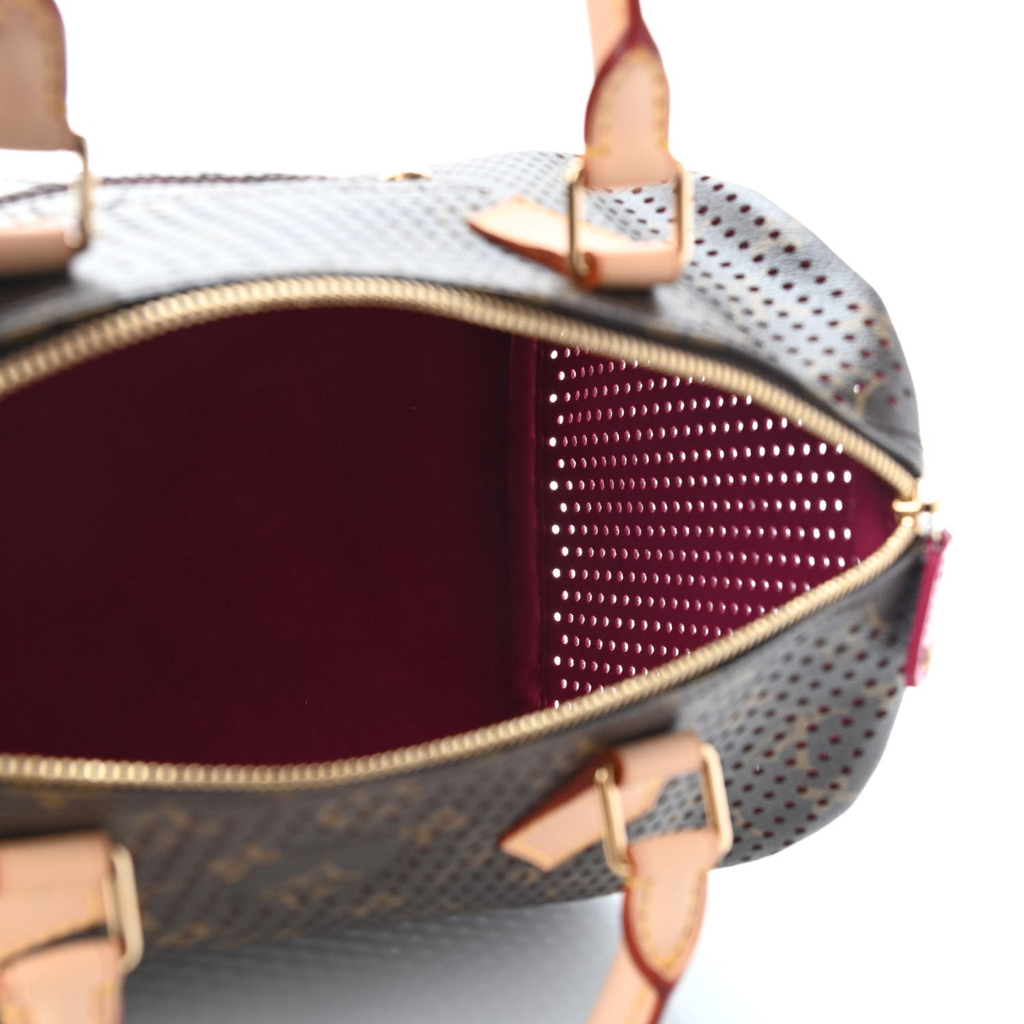 Monogram Perforated Speedy 30 Fuchsia