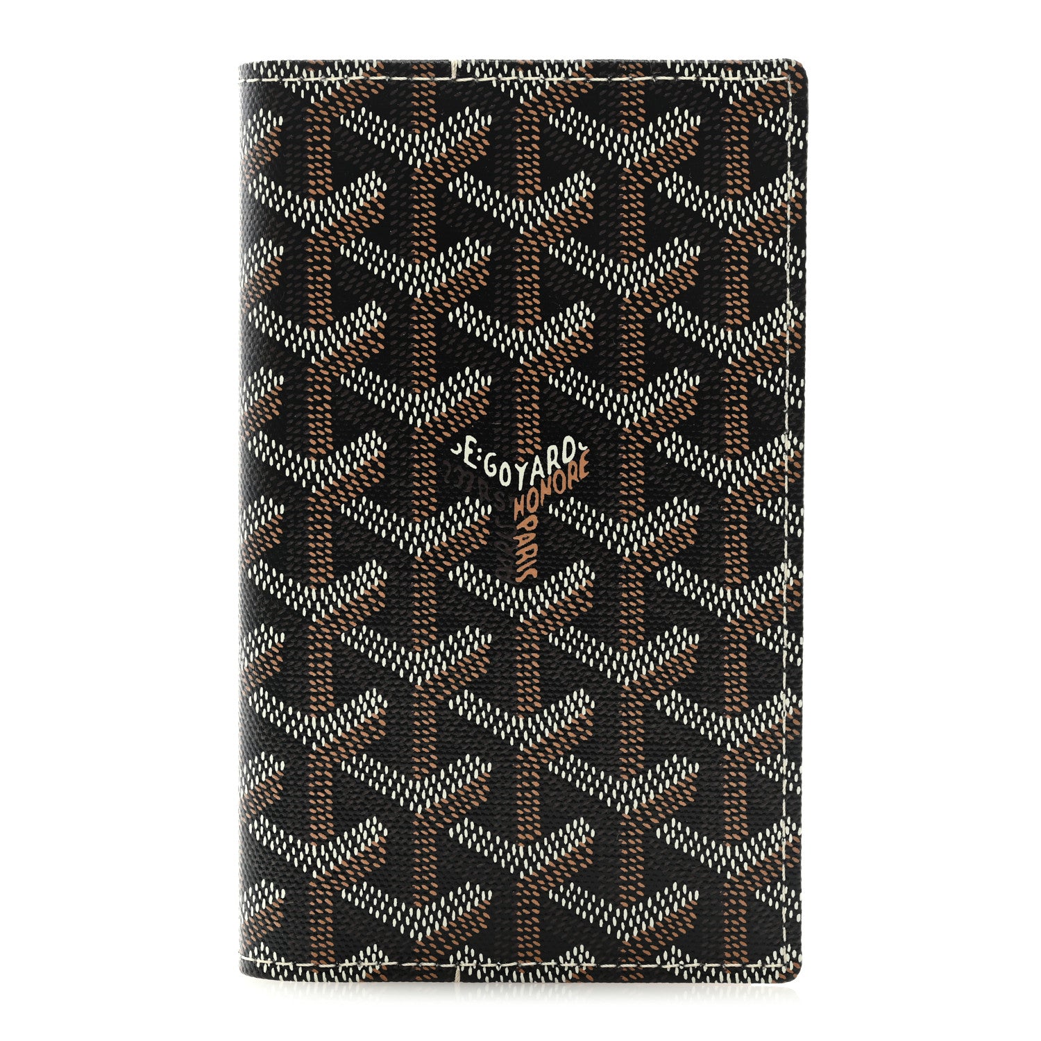 Goyard Goyardine Grenelle Passport Wallet Black Gold 1 of 6