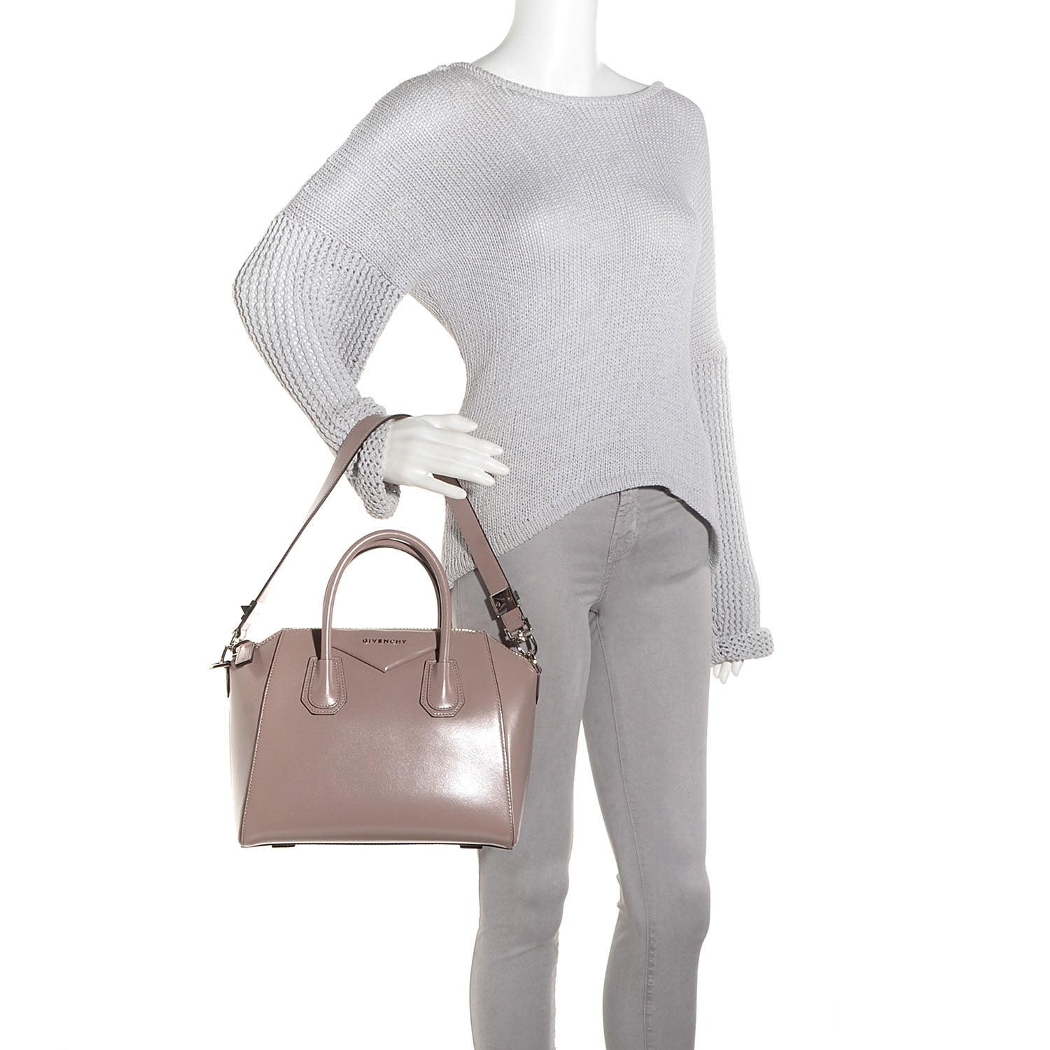 Givenchy Smooth Calfskin Small Antigona Linen 2 of 9