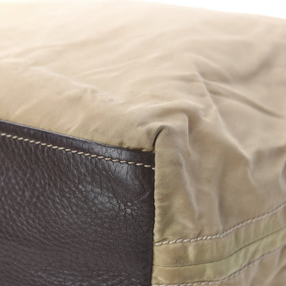 Prada Nylon Tessuto Vitello Daino Hobo Cammello Caffe 10 of 18