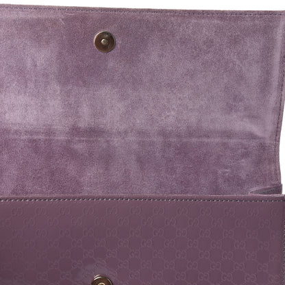 Gucci Patent Microguccissima Small Broadway Clutch Argyle Lavender 8 of 8