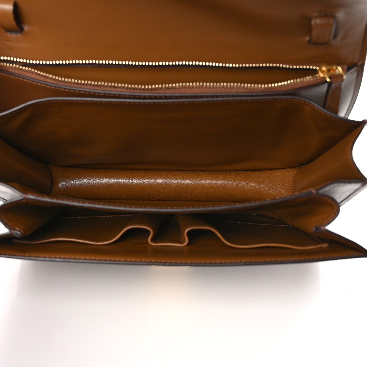 Celine Smooth Calfskin Medium Classic Box Flap Bag Camel 5 of 9