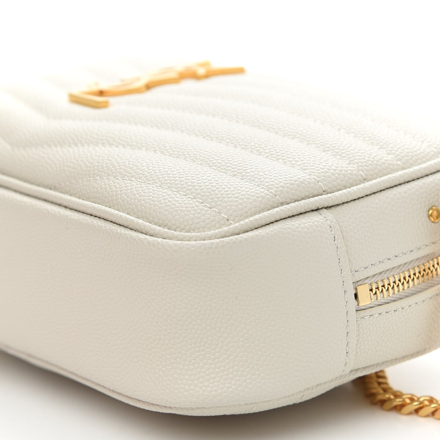 Grain De Poudre Matelasse Monogram Mini Lou Camera Bag Crema Soft