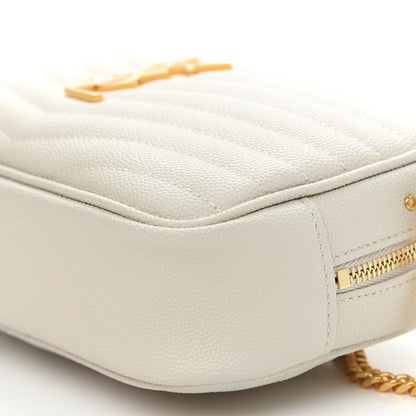 Saint Laurent Grain De Poudre Matelasse Monogram Mini Lou Camera Bag Crema Soft 9 of 9