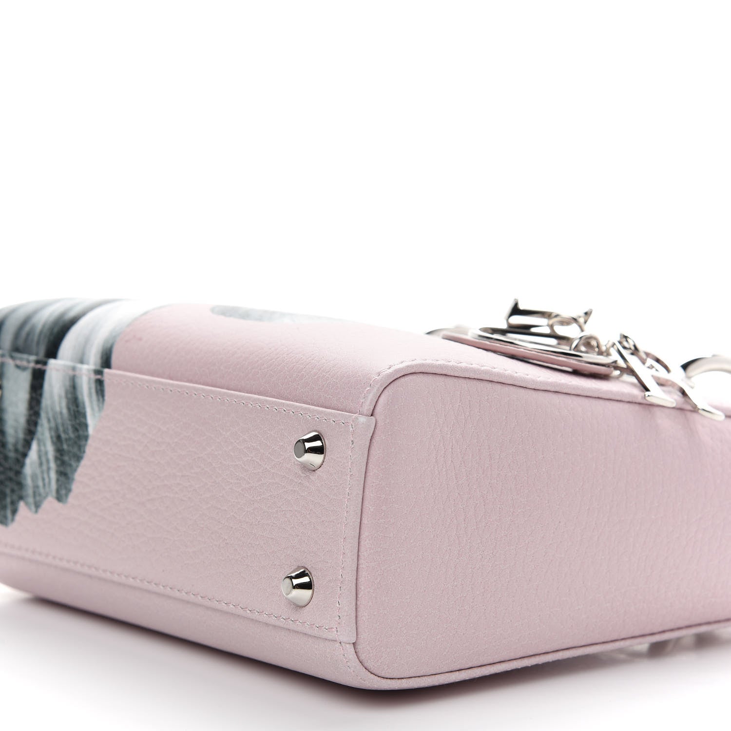 Christian Dior Deerskin Floral Printed Mini Lady Dior Pink 9 of 9
