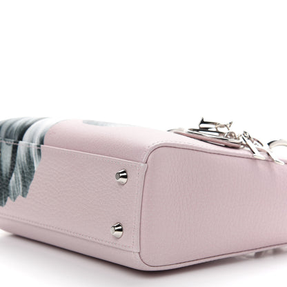 Christian Dior Deerskin Floral Printed Mini Lady Dior Pink 9 of 9
