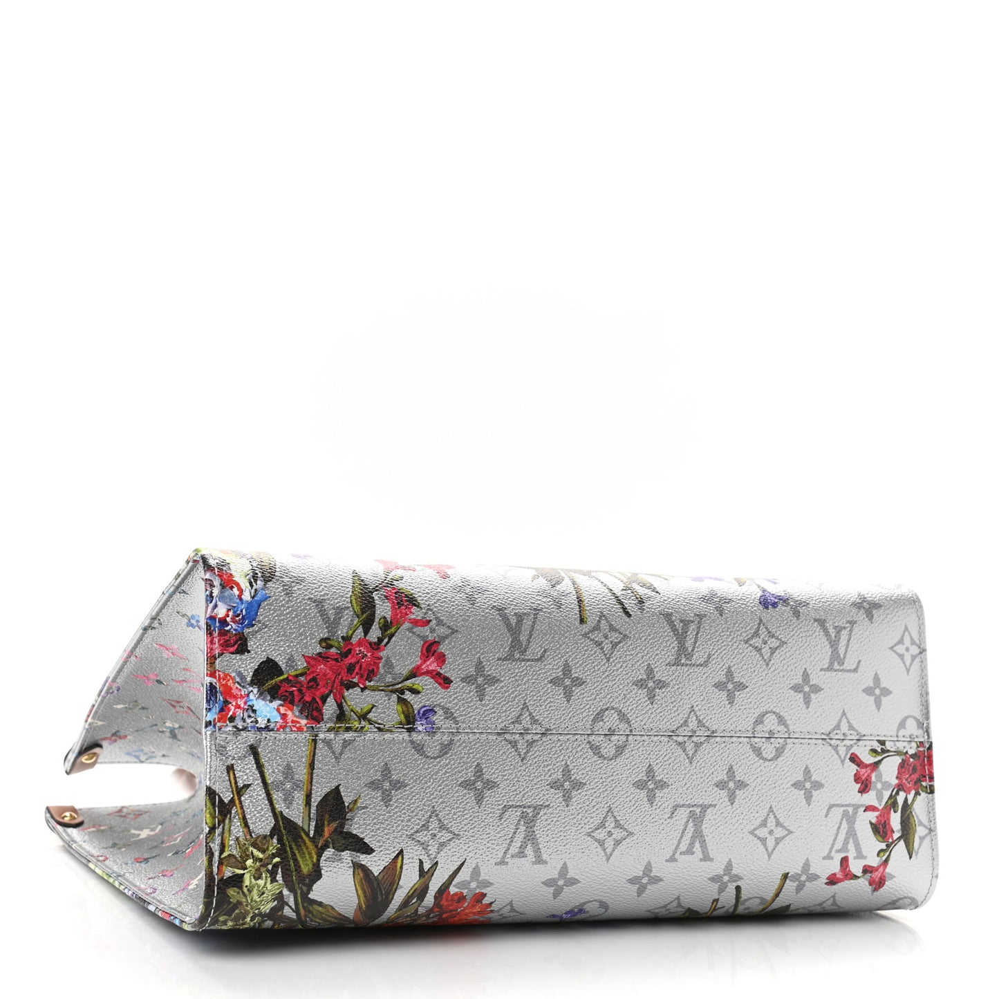 Metallic Monogram LV Garden OnTheGo MM Silver