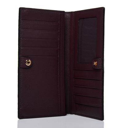 MCM Calfskin Signature Monogram Klara Two Fold Wallet Rustic Brown 5 of 13