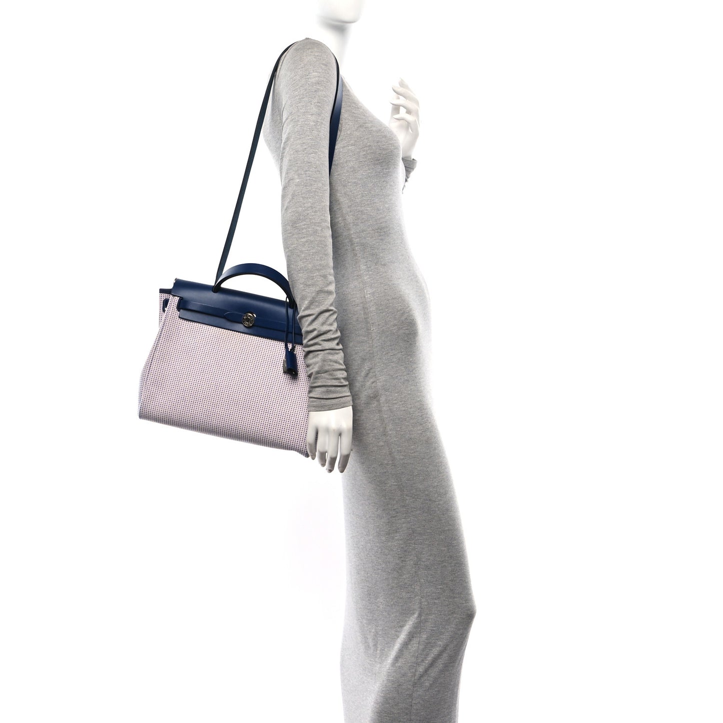 Criss Viking Vache Hunter Herbag Zip Retourne 31 PM Ecru Mauve Bleu