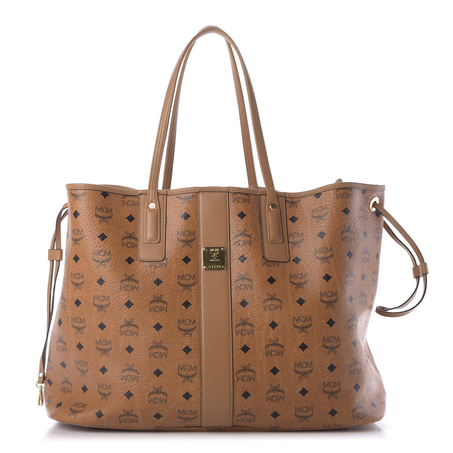 Visetos Large Liz Reversible Shopper Tote Cognac