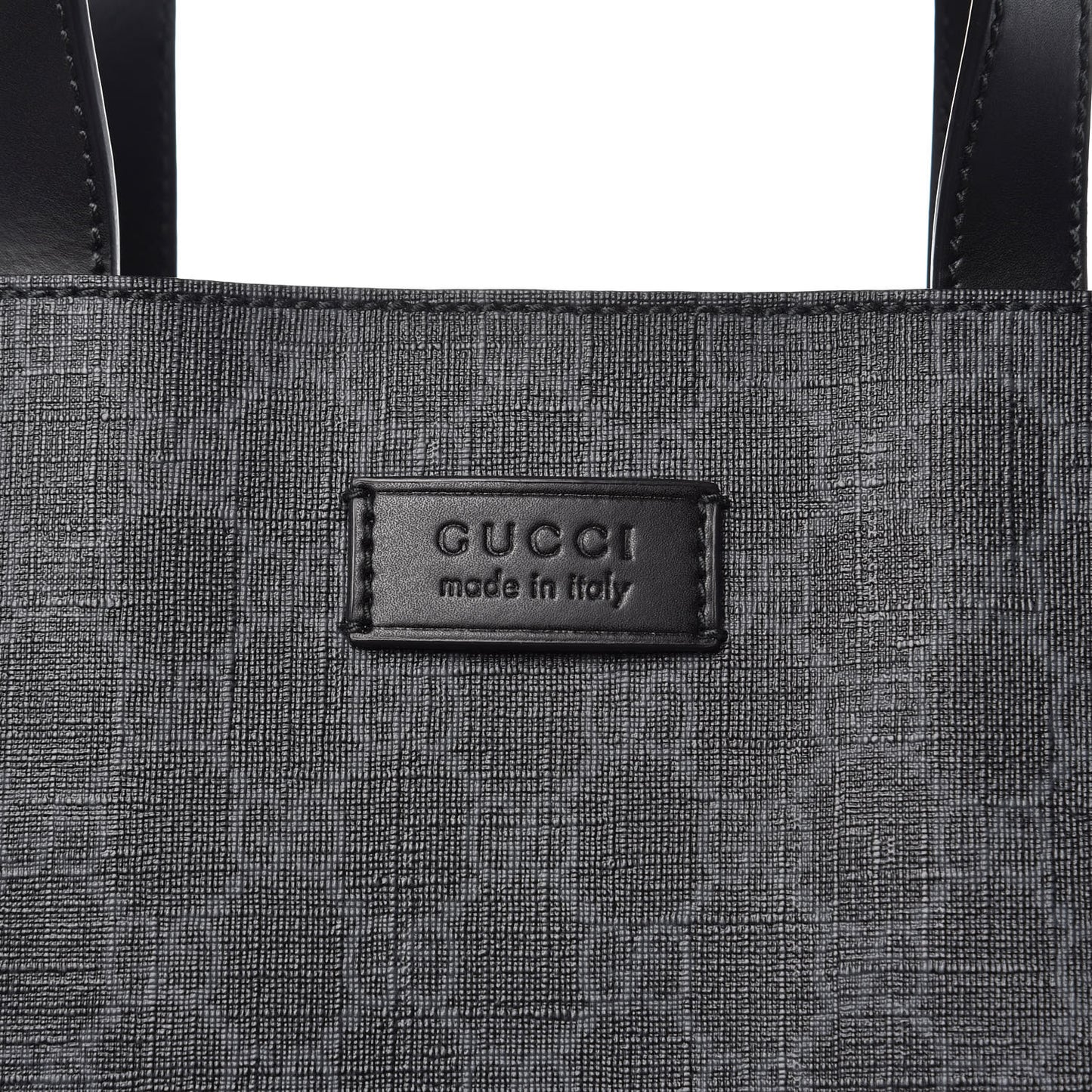 Soft GG Supreme Monogram Appia Calfskin Web Vertical Tote Black