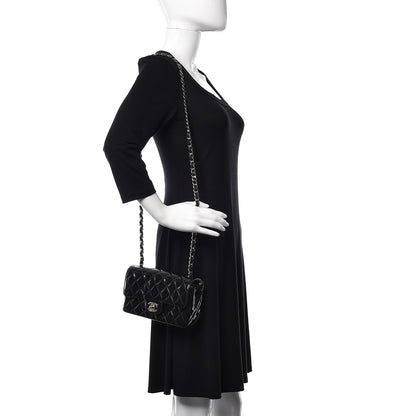 Chanel Patent Calfskin Quilted Mini Rectangular Flap Black 2 of 11