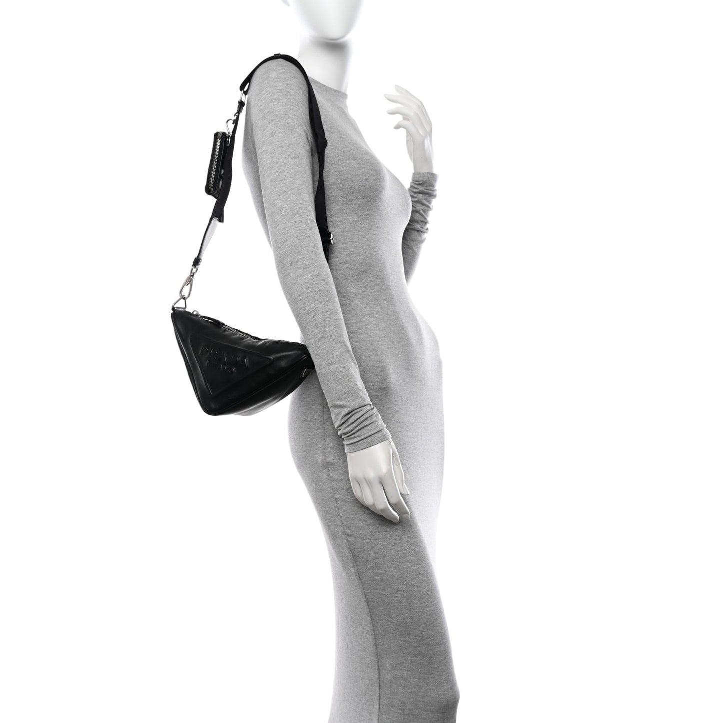 Grace Lux Triangle Shoulder Bag Black