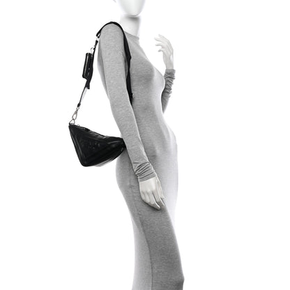 Prada Grace Lux Triangle Shoulder Bag Black 2 of 12