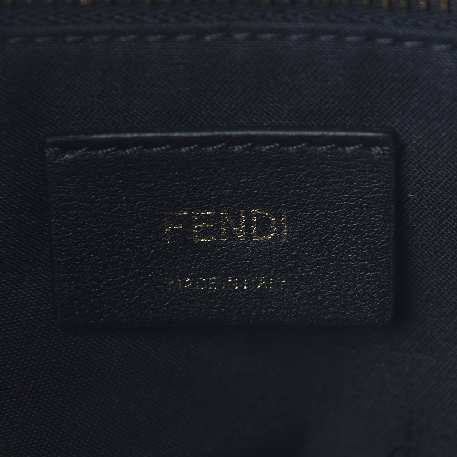 Fendi Canvas Vitello King Logo Embroidered Medium By The Way Boston Bag Grezzo Black 5 of 9
