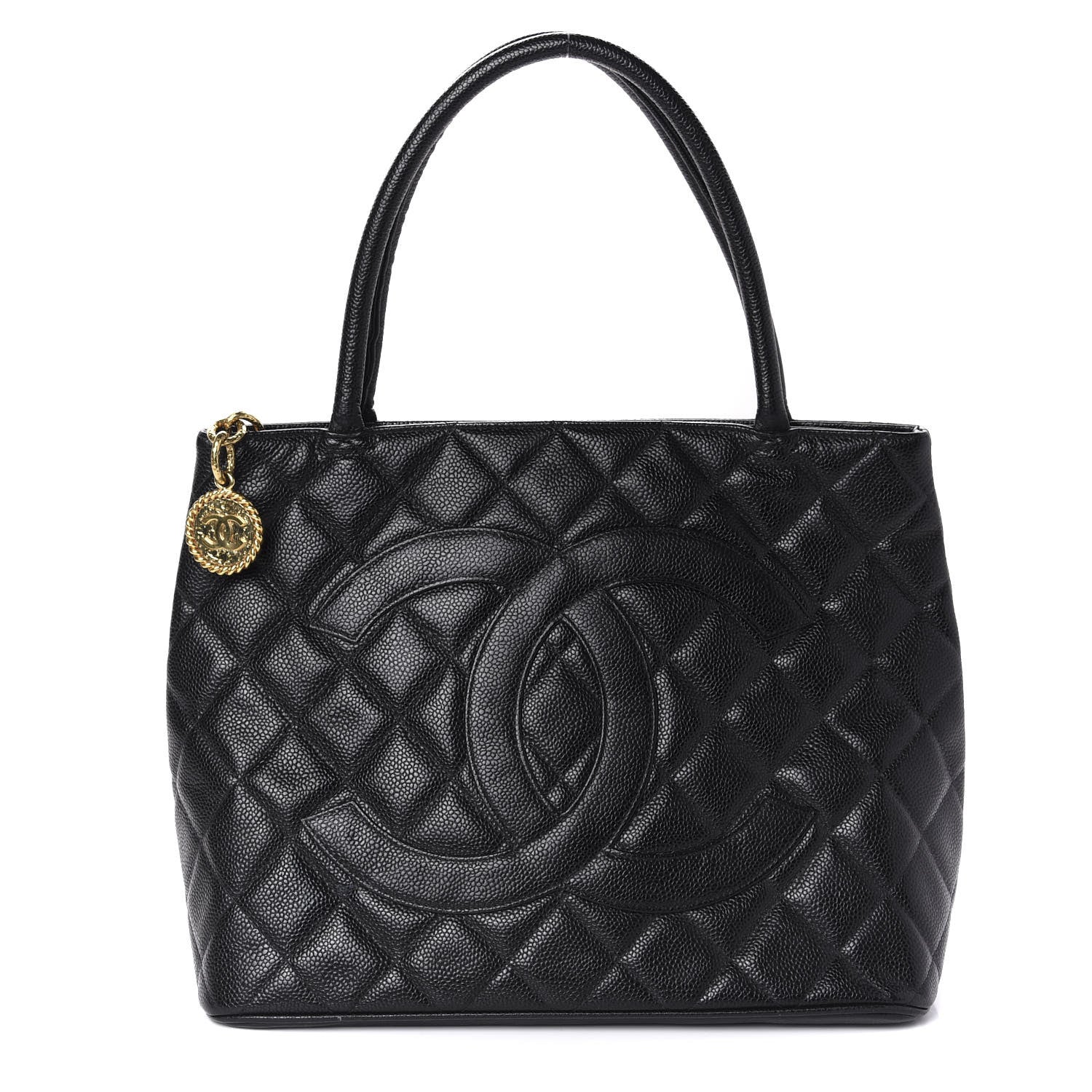 Chanel Caviar Quilted Medallion Tote Black 1 of 9
