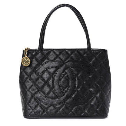 Chanel Caviar Quilted Medallion Tote Black 1 of 9