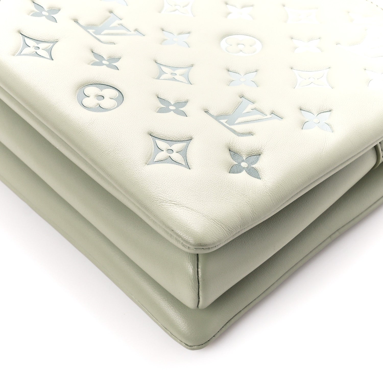 Louis Vuitton Lambskin Embossed Monogram Coussin PM Degrade Sage Green 11 of 11