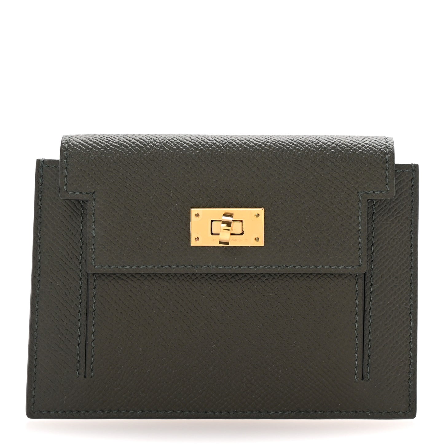 Epsom Kelly Pocket Compact Wallet Vert De Gris