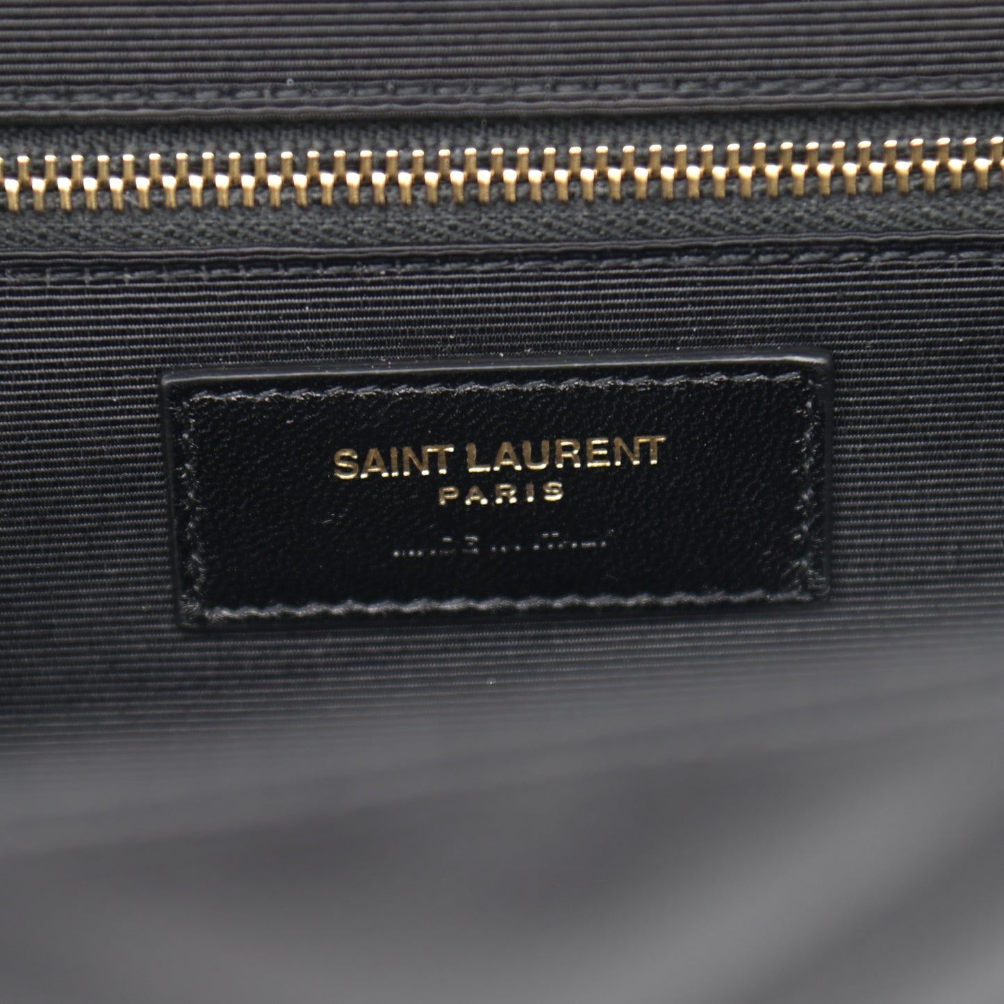 Grain De Poudre Matelasse Chevron Large Monogram Satchel Black