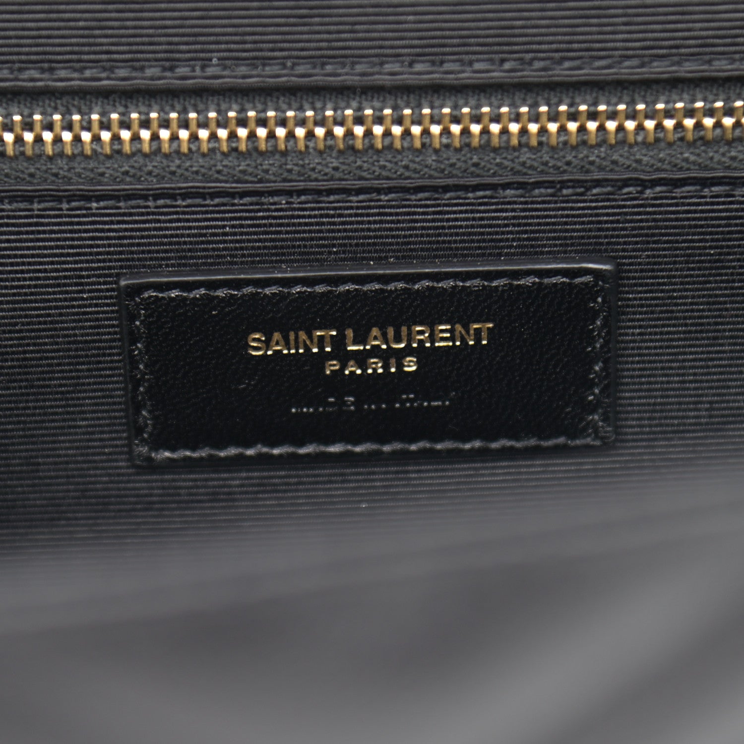 Saint Laurent Grain De Poudre Matelasse Chevron Large Monogram Satchel Black 5 of 10