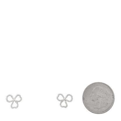 Tiffany Platinum Diamond Paper Flowers Open Flower Earrings 2 of 4