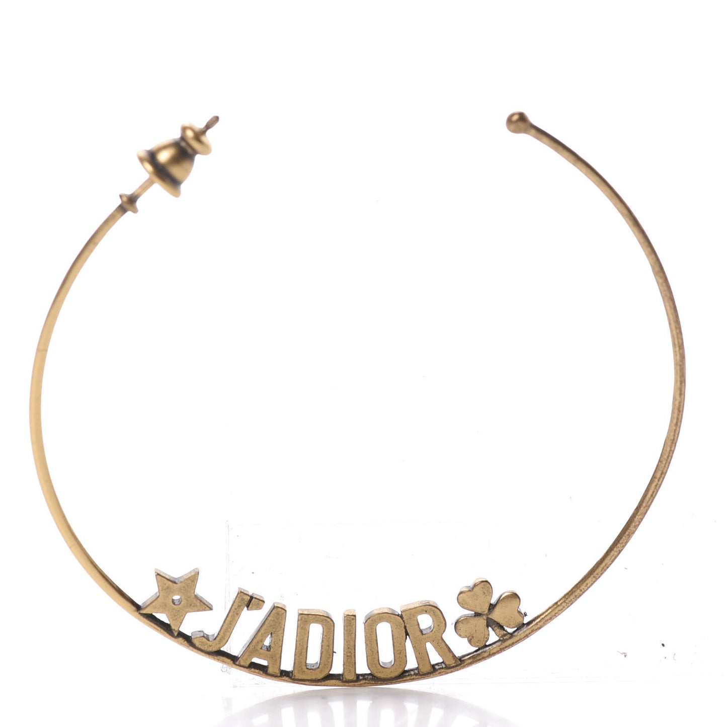 Metal J'Adior Hoop Earrings Aged Gold