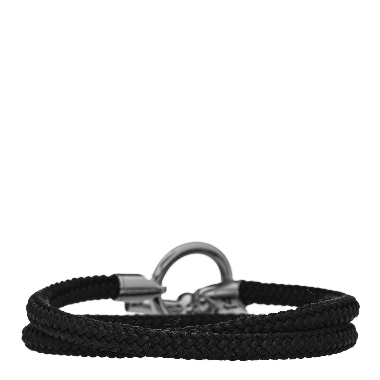 Hermes Silk Maxi Glenan Double Tour Bracelet Black 3 of 6