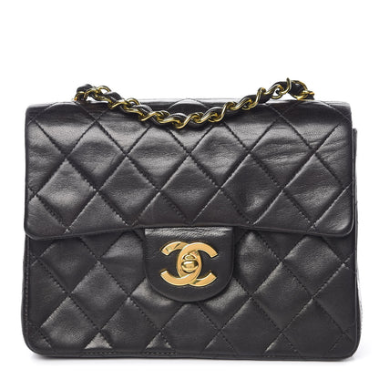 Chanel Lambskin Quilted Mini Square Flap Black 1 of 10