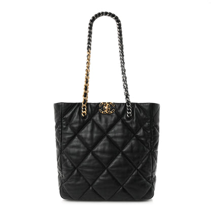 Chanel Lambskin Quilted Chanel 19 Shopping Bag Black 1 of 10