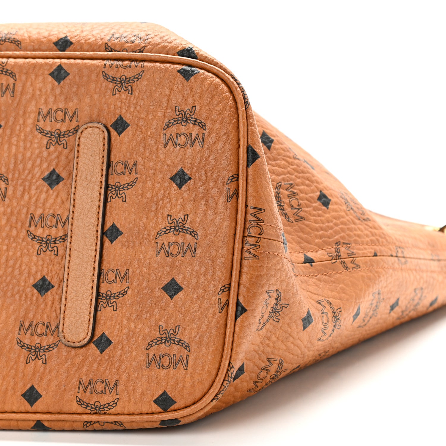 MCM Visetos Large Liz Reversible Shopper Tote Cognac 10 of 11