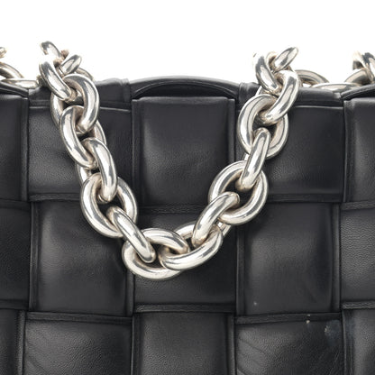 Bottega Veneta Lambskin Maxi Intreccio Padded Chain Cassette Crossbody Bag Black 7 of 16