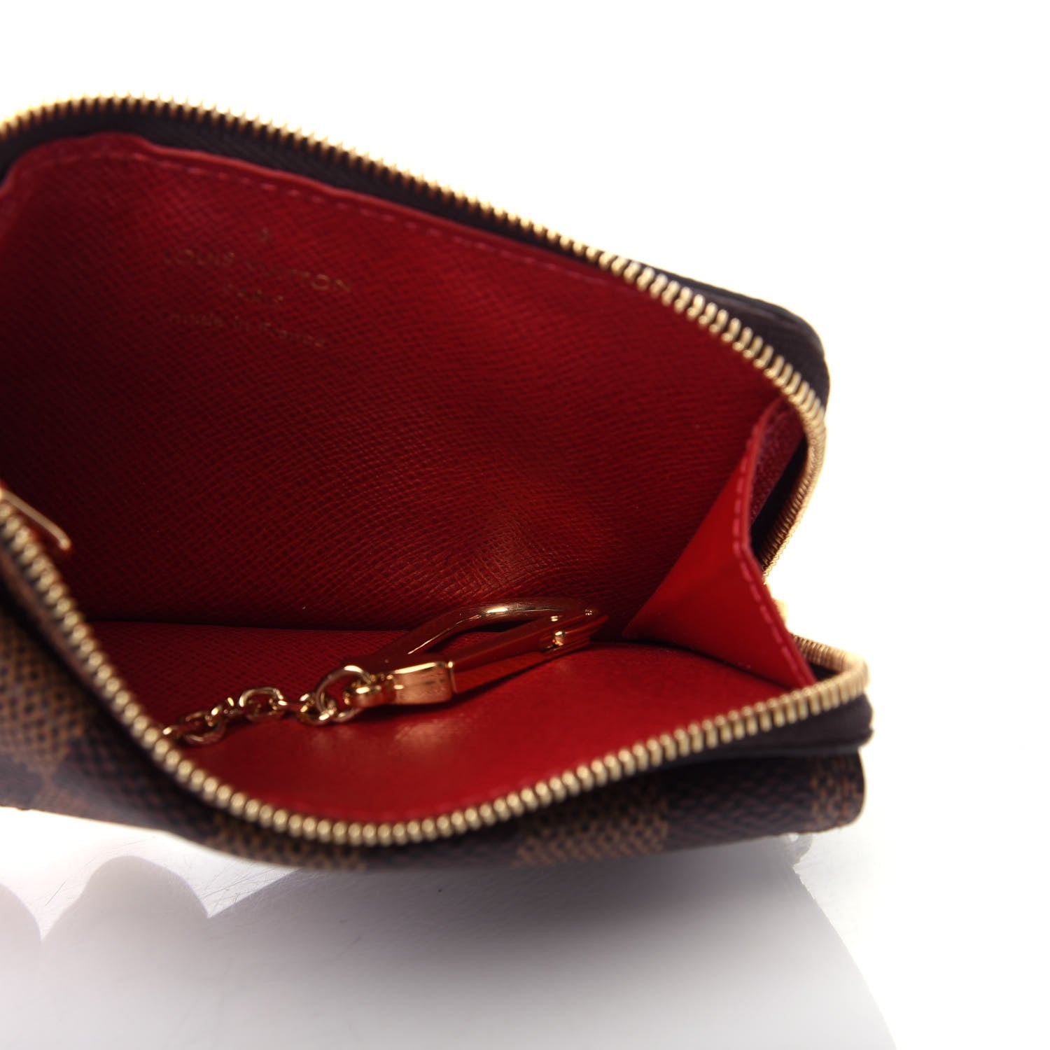Louis Vuitton Damier Ebene Recto Verso Card Holder Red 5 of 8