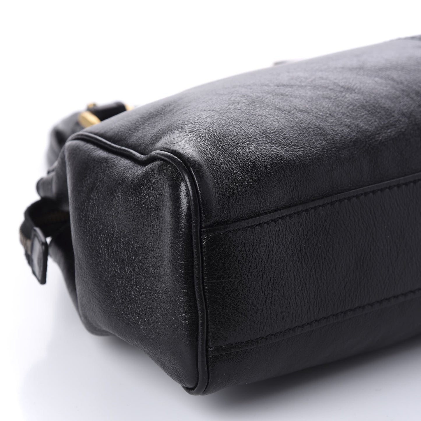 Calfskin Medium Re(Belle) Top Handle Bag Black