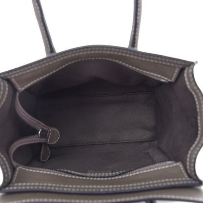 Celine Drummed Calfskin Nano Luggage Souris 5 of 8