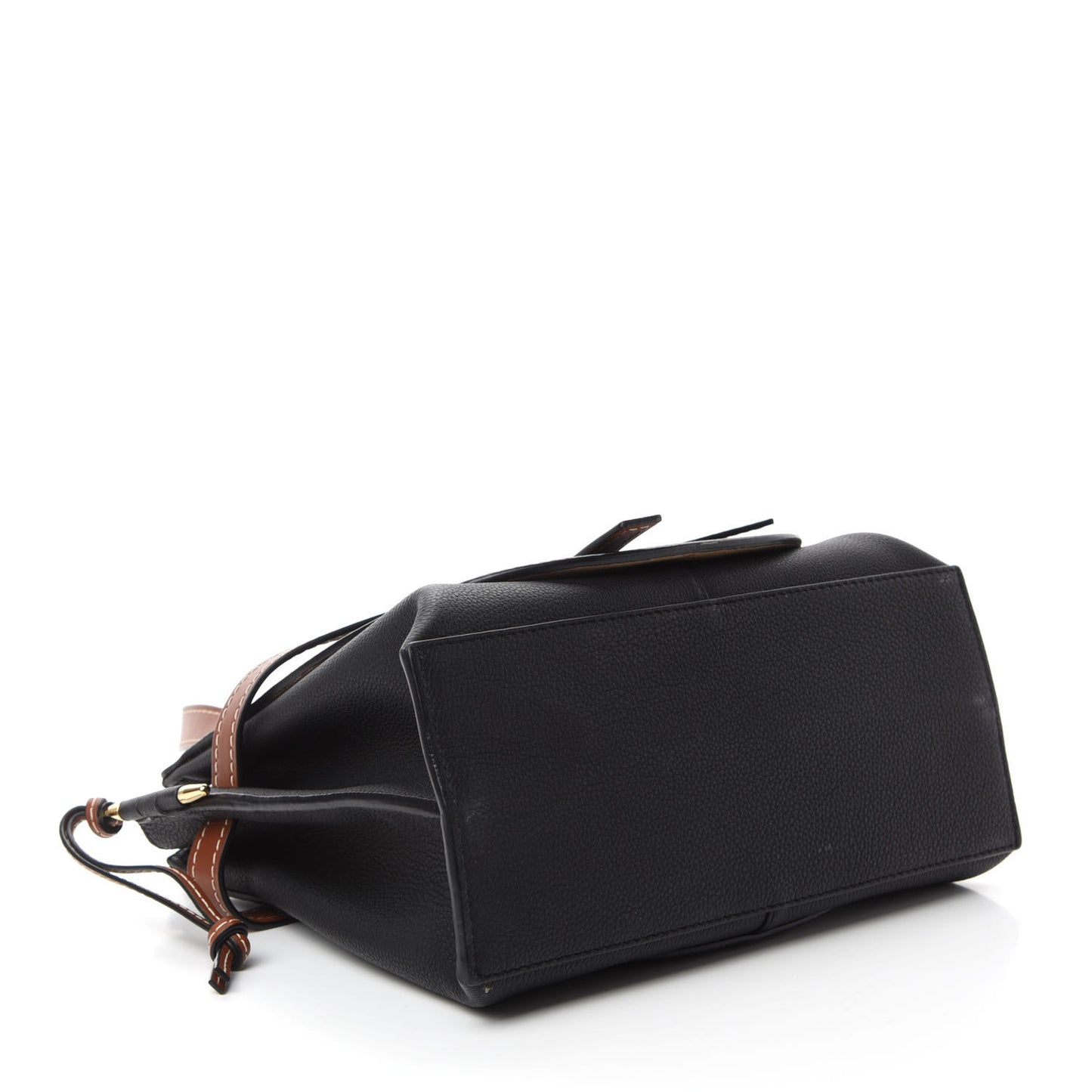 Calfskin Small Gate Tote Pecan Black