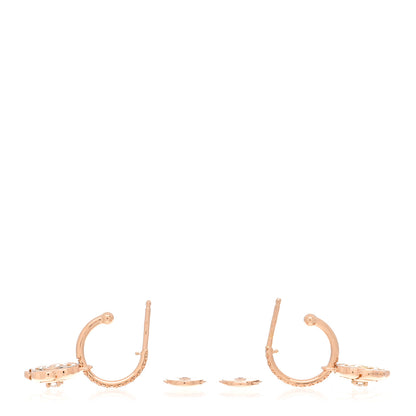 Chanel 18K Rose Gold Diamond Extrait de Camelia Drop Earrings 3 of 5