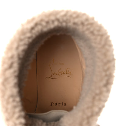 Christian Louboutin Calfskin Shearling Pole Chic 70 Booties 38 Champignon 8 of 9