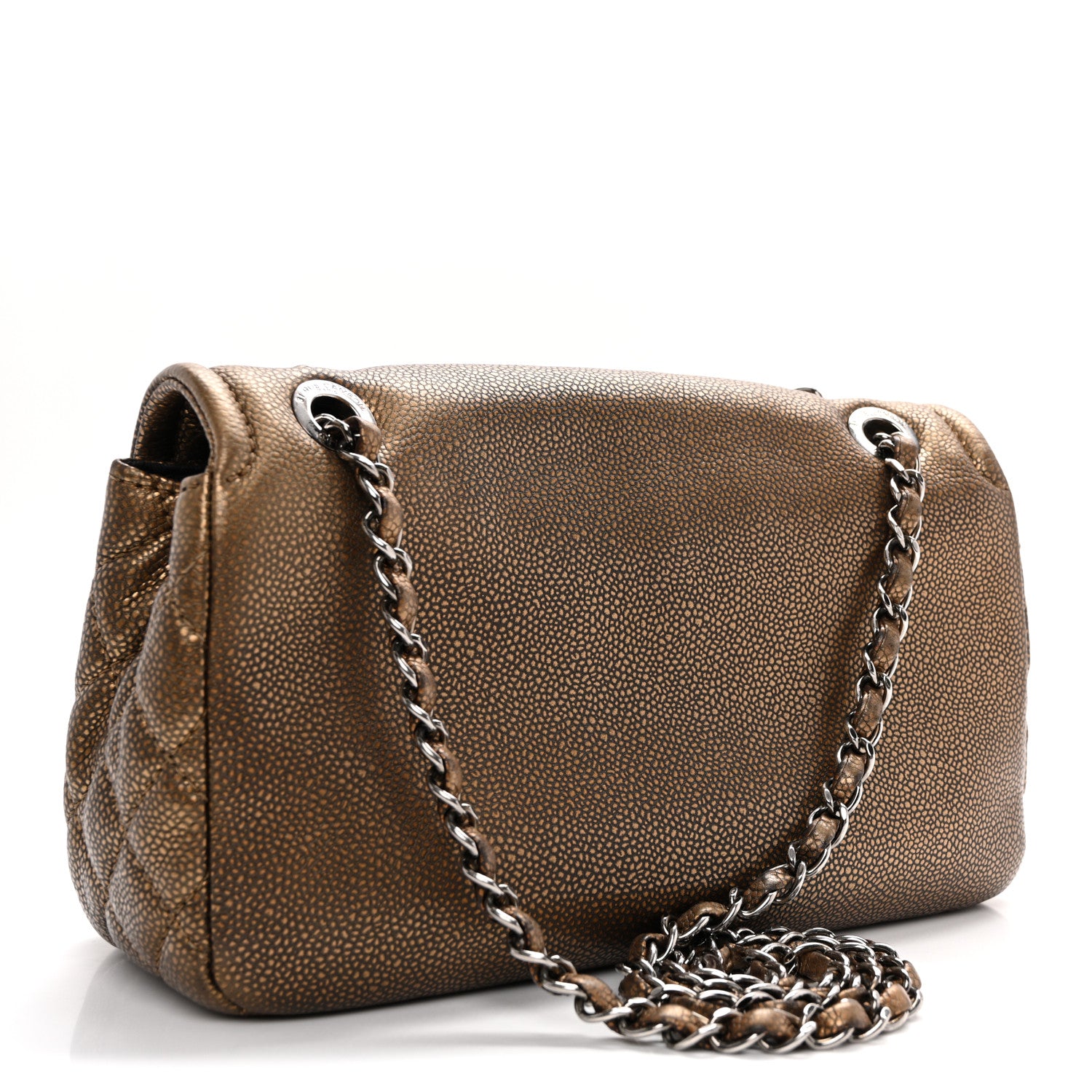 Chanel Metallic Caviar Medium Timeless CC Flap Bronze 3 of 10