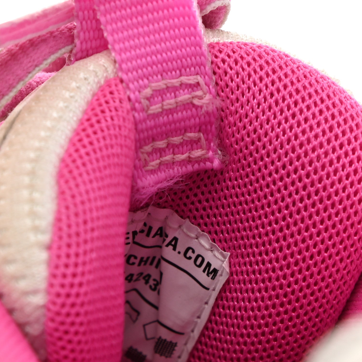 Balenciaga Mesh Rubber Bi-Color Womens Track Sneakers 38 Fluo Pink White 9 of 10