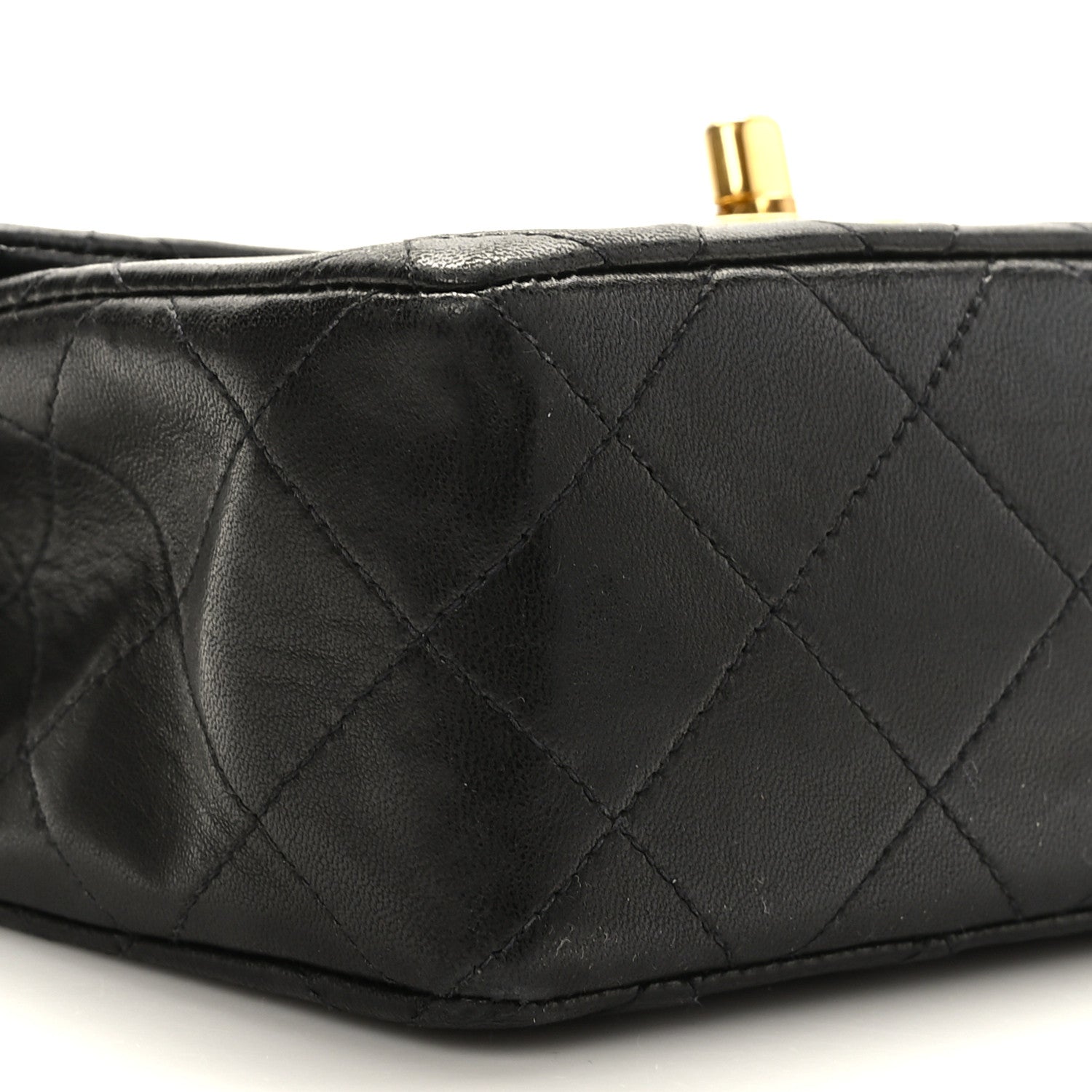 Chanel Lambskin Quilted Mini Square Flap Bag Black 8 of 9